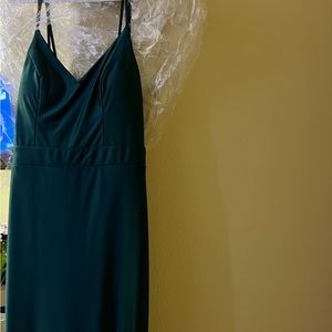 Green emerald dress ,long